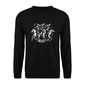 Four horsemen of the Apocalypse - Unisex Sweatshirt - black - Front - Alina (178cm) & Michal (187cm)