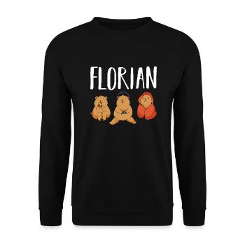 Gamer Zocker Zocken Gaming Florian - Unisex Sweatshirt - black - Front - Alina (178cm) & Michal (187cm)