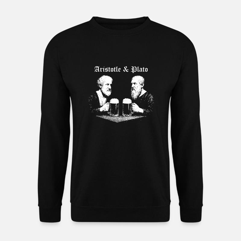 Aristotele e Platone bevono birra - Felpa unisex - nero