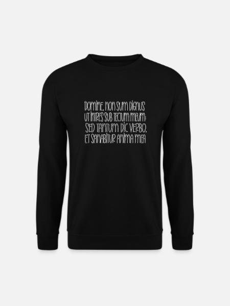 Domine, non sum dignus, Herr, ich bin nicht würdig - Unisex Pullover - Schwarz