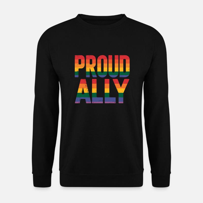 Proud Ally: Stolzer Verbündeter - Unisex Pullover - Schwarz
