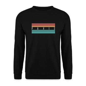 Paris: Perfektes Geschenk & Souvenir - Unisex Pullover - Schwarz - Vorne - Alina (178cm) & Michal (187cm)