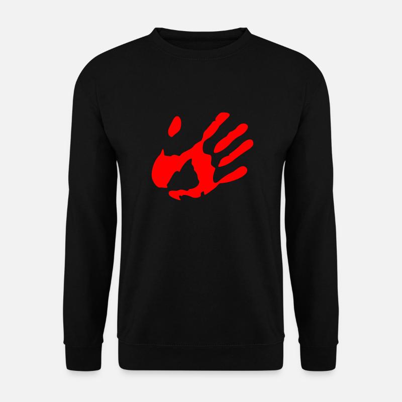 Spuren Hand - Unisex Pullover - Schwarz