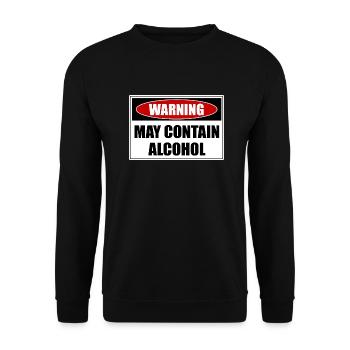 May Contain Alcohol - Unisex Sweatshirt - black - Front - Alina (178cm) & Michal (187cm)