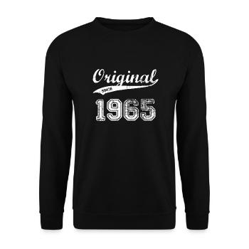 1965 - Unisex Pullover - Schwarz - Vorne - Alina (178cm) & Michal (187cm)