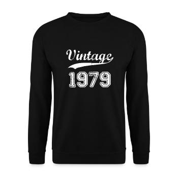 1979 - Unisex Pullover - Schwarz - Vorne - Alina (178cm) & Michal (187cm)