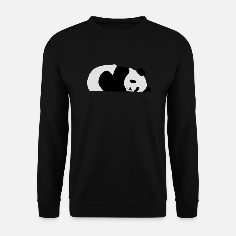 Schlafender Panda - Unisex Pullover - Schwarz