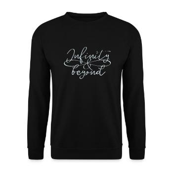 Freundschaftssymbol Unendlichkeitssymbol Infinity - Unisex Pullover - Schwarz - Vorne - Alina (178cm) & Michal (187cm)