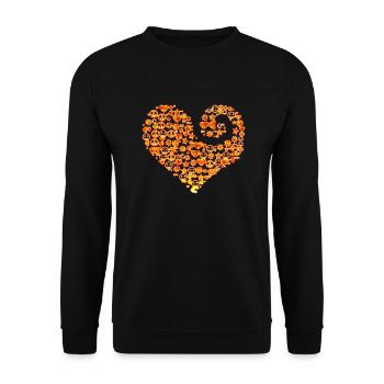 icônes de l'amour - Coeur - Sweat-shirt Unisexe - noir - Devant - Alina (178cm) & Michal (187cm)