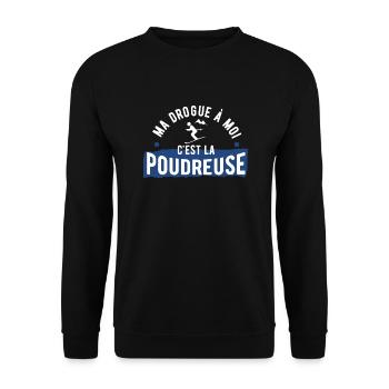 Drogue poudreuse cadeau - Sweat-shirt Unisexe - noir - Devant - Alina (178cm) & Michal (187cm)