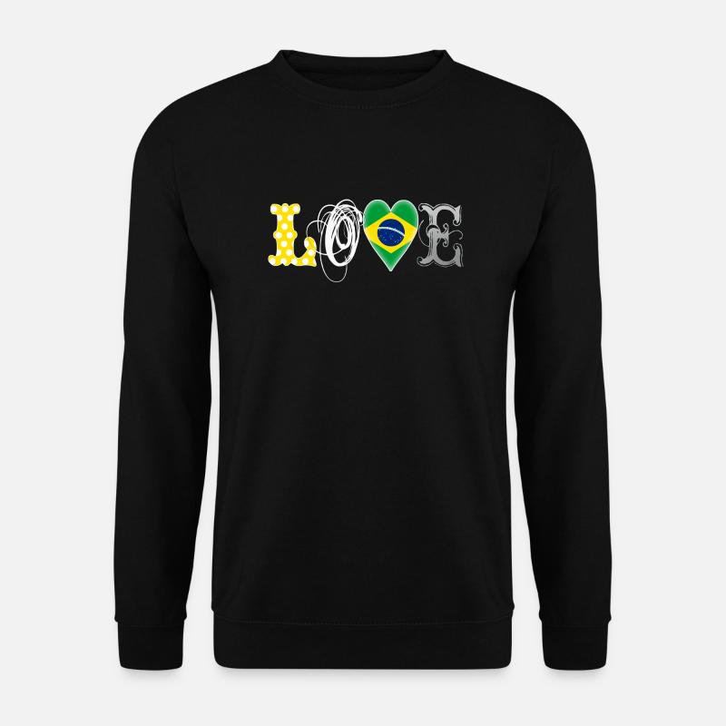 Love Brazil White - Unisex Pullover - Schwarz