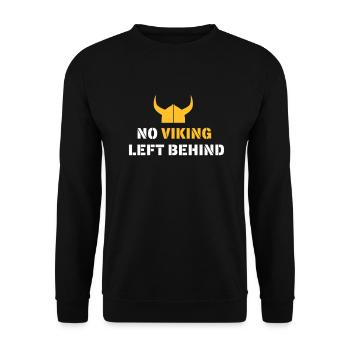 No Viking left behind! - Unisex Pullover - Schwarz - Vorne - Alina (178cm) & Michal (187cm)