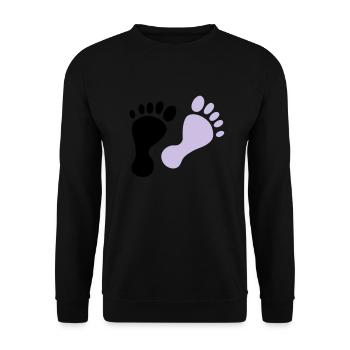 feet - Unisex Sweatshirt - black - Front - Alina (178cm) & Michal (187cm)