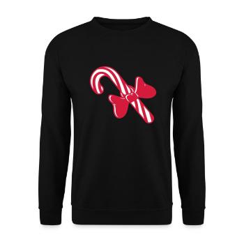 sweets gift christmas candy cane yummy - Unisex Sweatshirt - black - Front - Alina (178cm) & Michal (187cm)