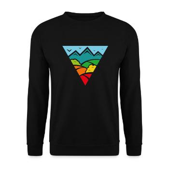 Farbfelder - Unisex Pullover - Schwarz - Vorne - Alina (178cm) & Michal (187cm)