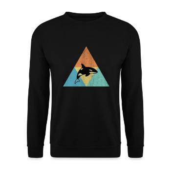 Wal - Unisex Pullover - Schwarz - Vorne - Alina (178cm) & Michal (187cm)