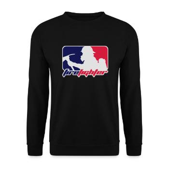 firefighter - Unisex Pullover - Schwarz - Vorne - Alina (178cm) & Michal (187cm)