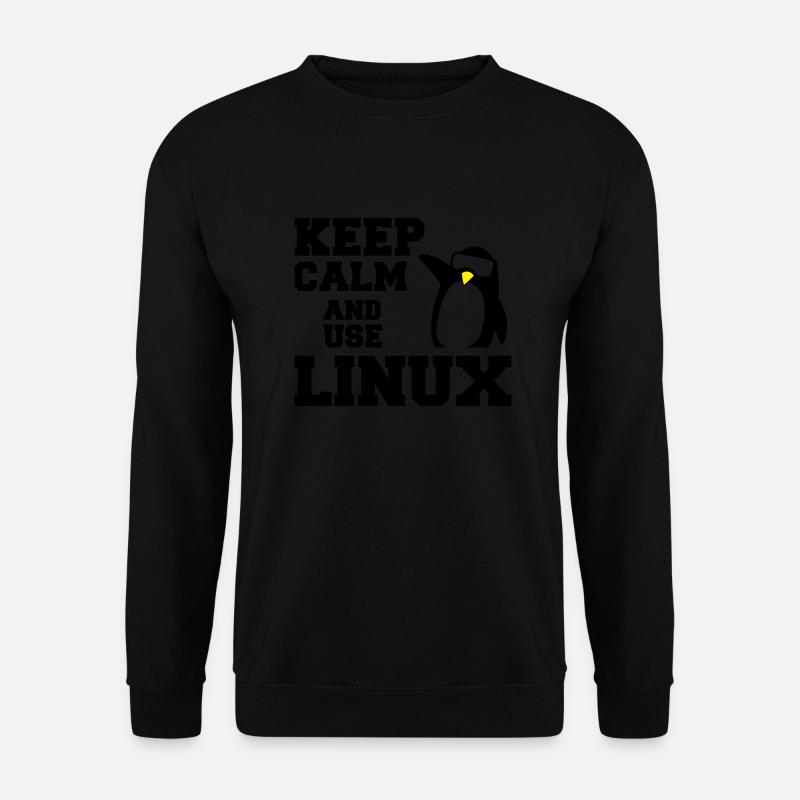 garder utilisation calme linux - Sweat-shirt Unisexe - noir