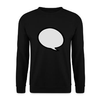 speech bubble - Unisex Sweatshirt - black - Front - Alina (178cm) & Michal (187cm)