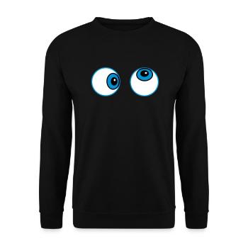 Augen (d) - Unisex Pullover - Schwarz - Vorne - Alina (178cm) & Michal (187cm)