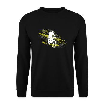 Downhill mountain bike - Unisex Sweatshirt - black - Front - Alina (178cm) & Michal (187cm)