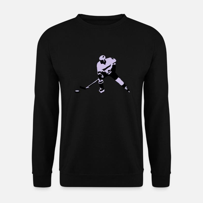 Eishockey, Eishockeyspieler, Ice hockey - Unisex Pullover - Schwarz