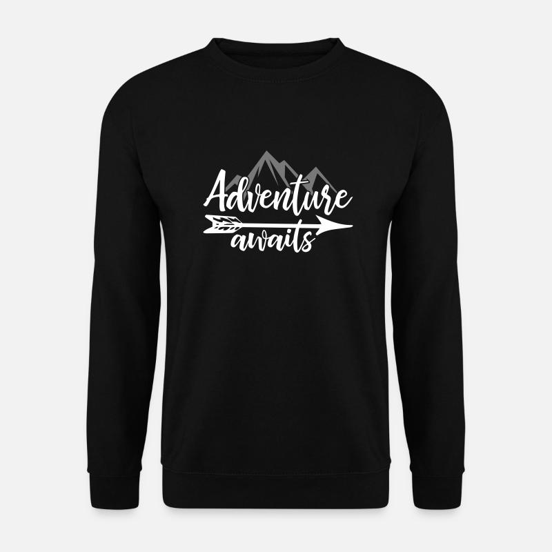 Adventure Waits - Unisex Pullover - Schwarz