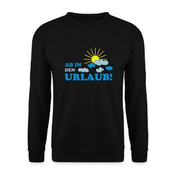 ab_in_den_urlaub - Unisex Pullover - Schwarz - Vorne - Alina (178cm) & Michal (187cm)