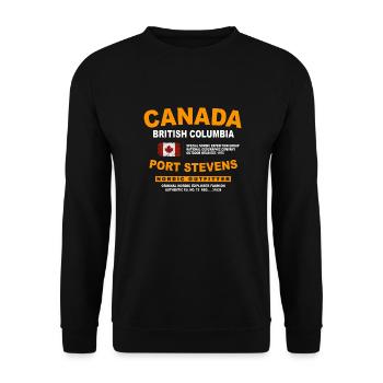 Canada - British Columbia - Canadian Vintage Flag - Unisex Pullover - Schwarz - Vorne - Alina (178cm) & Michal (187cm)