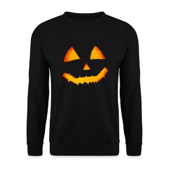 Citrouille d’Halloween - Sweat-shirt Unisexe - noir - Devant - Alina (178cm) & Michal (187cm)