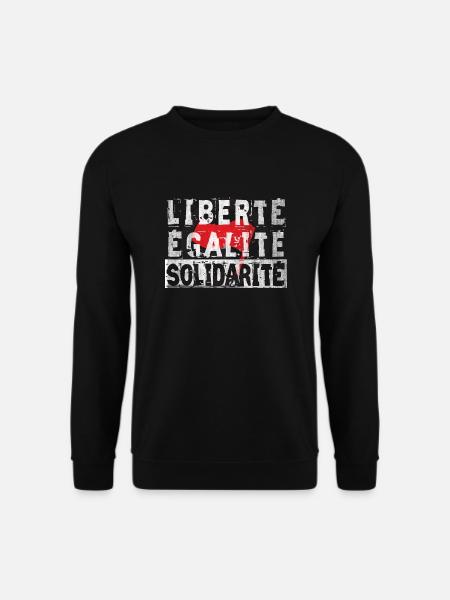 antifa freedom equality fraternity - Unisex Sweatshirt - black