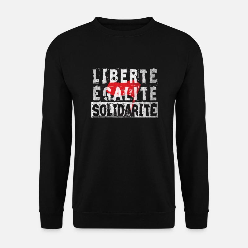 antifa freedom equality fraternity - Unisex Sweatshirt - black