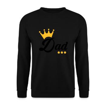 Papa Fête des Pères Naissance Bébé Anniversaire - Sweat-shirt Unisexe - noir - Devant - Alina (178cm) & Michal (187cm)