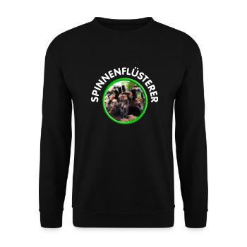 Vogelspinne / Spinnenflüsterer - Unisex Pullover - Schwarz - Vorne - Alina (178cm) & Michal (187cm)