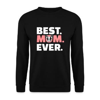 French Bulldog - Unisex Sweatshirt - black - Front - Alina (178cm) & Michal (187cm)