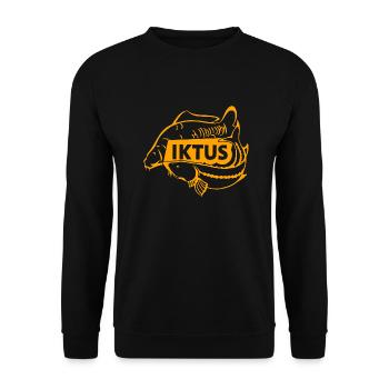 Iktus Carp Sturgeon - Unisex Sweatshirt - black - Front - Alina (178cm) & Michal (187cm)