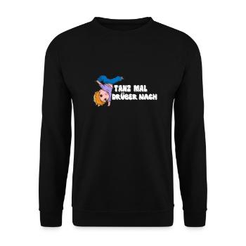 Tanz mal drüber nach - Unisex Pullover - Schwarz - Vorne - Alina (178cm) & Michal (187cm)