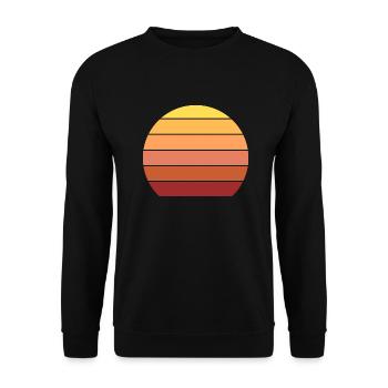 Retro color sunset circle background - Unisex Sweatshirt - black - Front - Alina (178cm) & Michal (187cm)