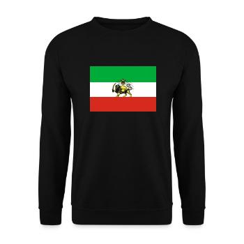 Drapeau persan / iranien pour Pahlavi Shah - Sweat-shirt Unisexe - noir - Devant - Alina (178cm) & Michal (187cm)