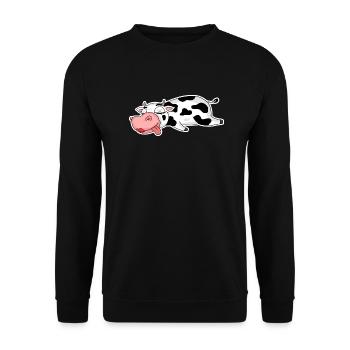 Fille de dame de vache - Sweat-shirt Unisexe - noir - Devant - Alina (178cm) & Michal (187cm)