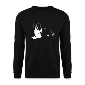 border collie - Unisex Sweatshirt - black - Front - Alina (178cm) & Michal (187cm)