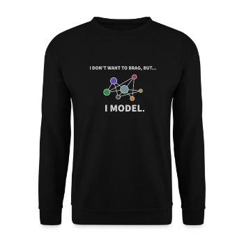 Model Data science Informatique Cadeau - Sweat-shirt Unisexe - noir - Devant - Alina (178cm) & Michal (187cm)