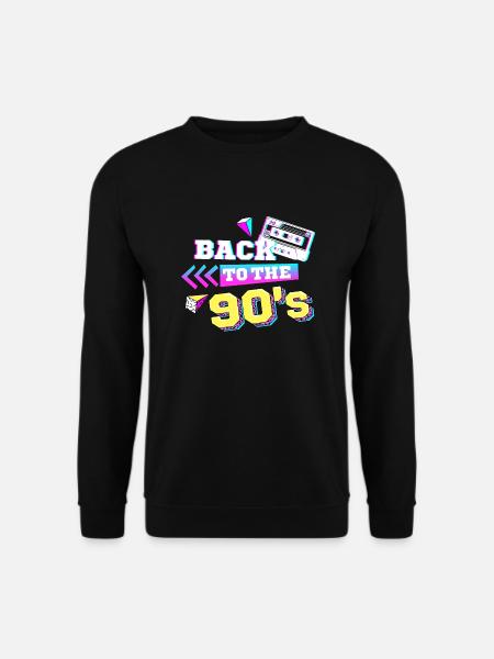Back to the 90s 90er Jahre Retro - Unisex Pullover - Schwarz