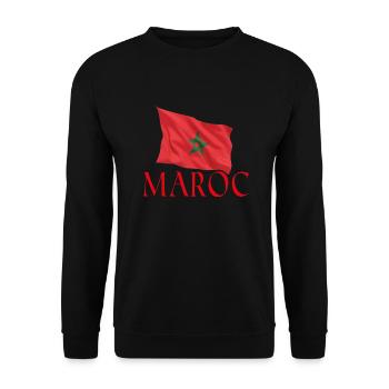 maroc - Sweat-shirt Unisexe - noir - Devant - Alina (178cm) & Michal (187cm)