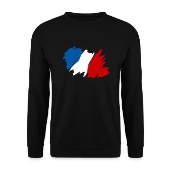 France French flag Frenchman France decoration - Unisex Sweatshirt - black - Front - Alina (178cm) & Michal (187cm)