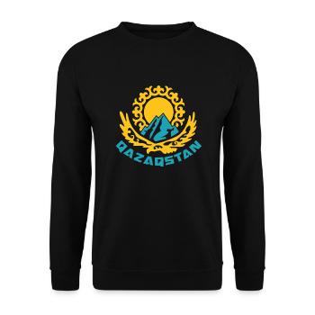 Qazaqstan Cadeau République Kazakhs Kazakh - Sweat-shirt Unisexe - noir - Devant - Alina (178cm) & Michal (187cm)
