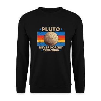Pluto never forget gift Retro Vintage Old - Unisex Sweatshirt - black - Front - Alina (178cm) & Michal (187cm)