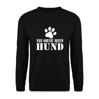Chien chien - Sweat-shirt Unisexe - noir - Devant - Alina (178cm) & Michal (187cm)