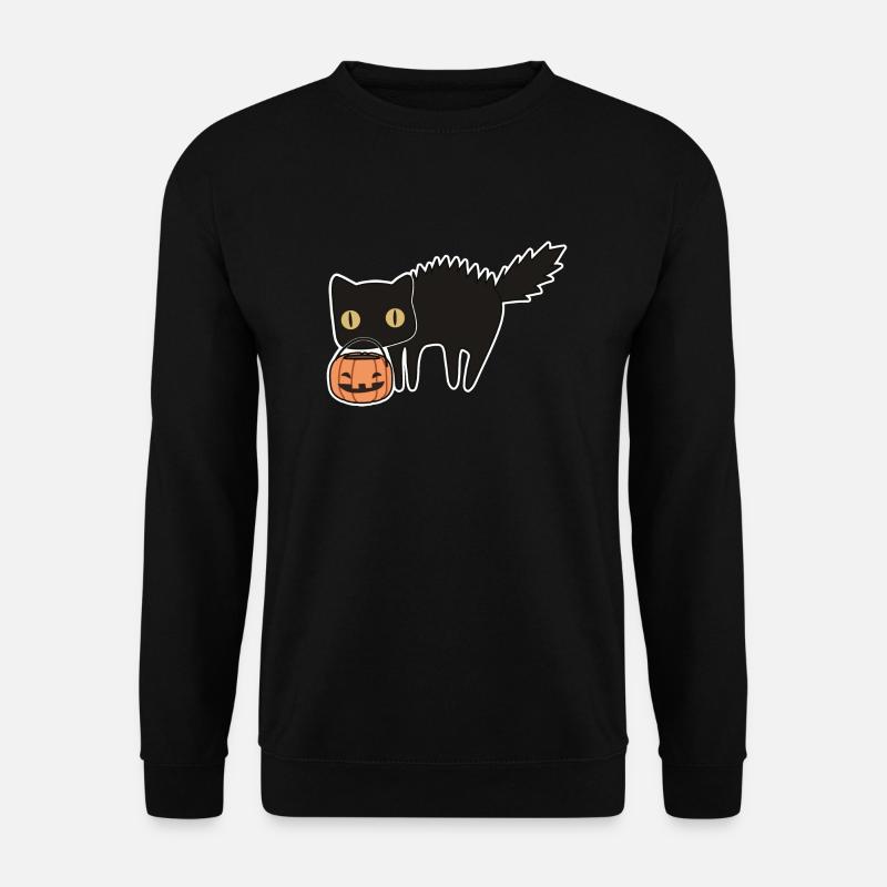 Katze Halloween - Unisex Pullover - Schwarz