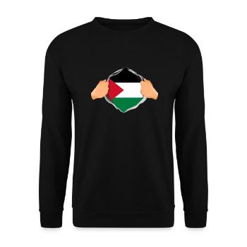 Strong Palestinian Hero Fun Gift - Sweat-shirt Unisexe - noir - Devant - Alina (178cm) & Michal (187cm)